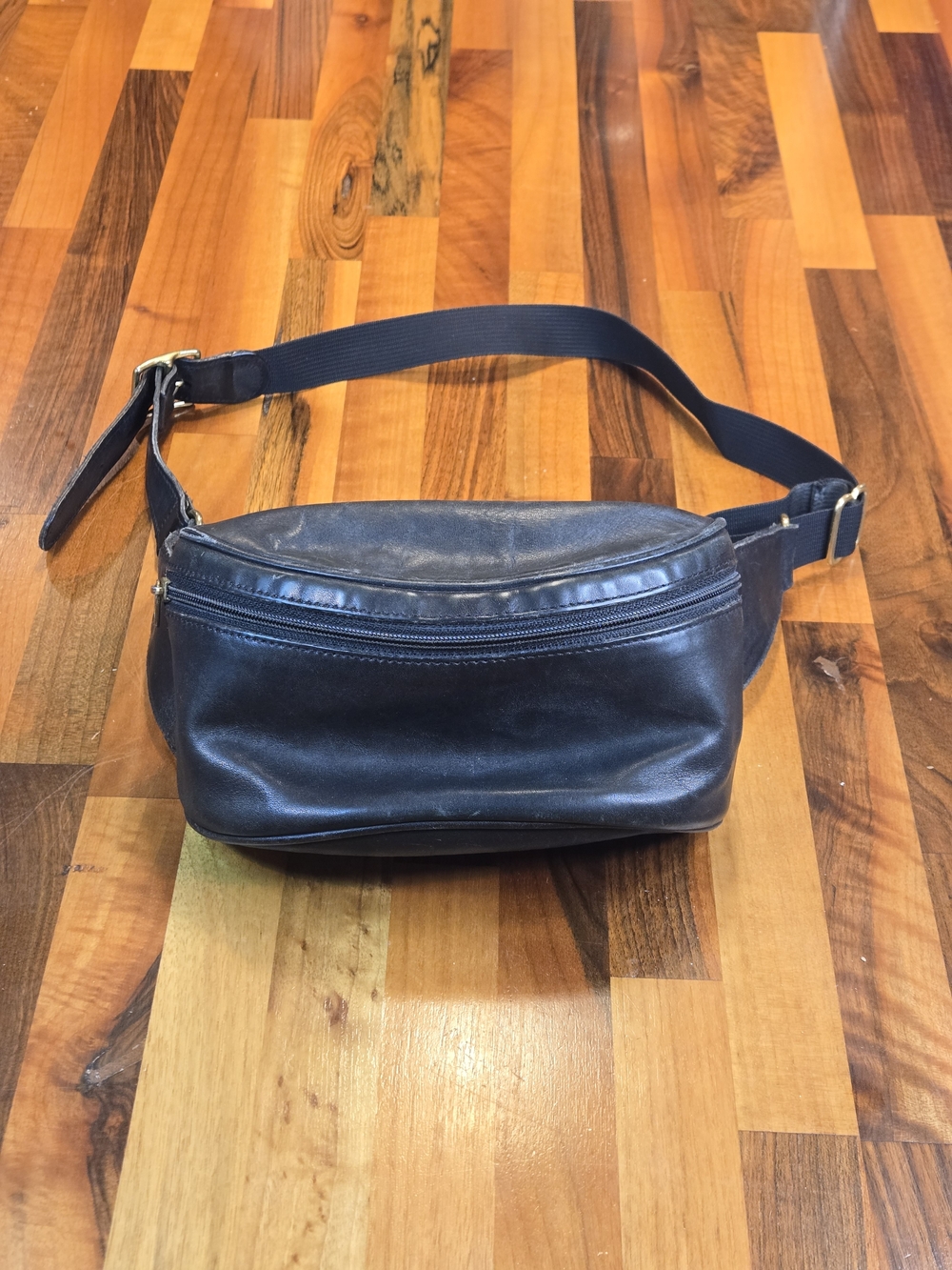 ​Vintage Coach Canteen Waist Pouch Black Leather Fanny Pack 0515